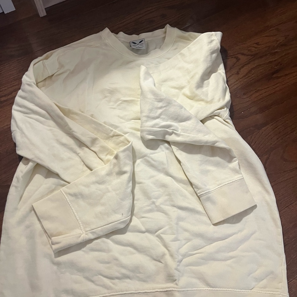 Men's Classic Cream Crewneck Sweater
